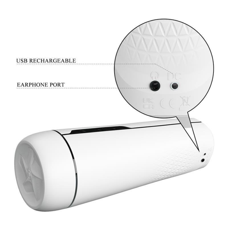 PRETTY LOVE - MASTURBADOR MASCULINO VIBRANTE SIENNA. VOZ E ONDAS ESTIMULANTES