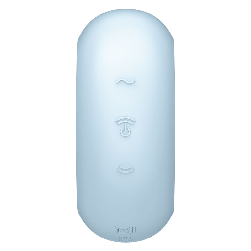 SATISFYER - PRO TO GO 3 ESTIMULADOR E VIBRADOR DE PULSO DE AR DUPLO AZUL