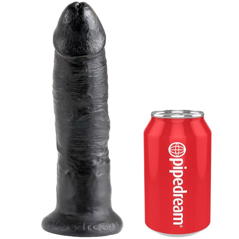KING COCK - HARNESS COM PÊNIS PRETO REALISTA 22,9 CM