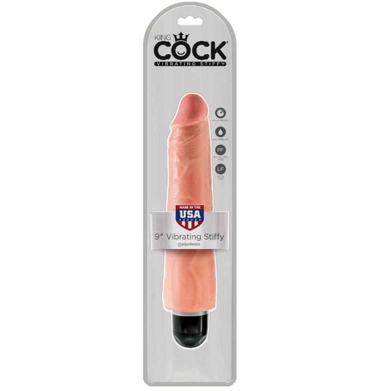 KING COCK - VIBRADOR REALÍSTICO RÍGIDO 23 CM - NATURAL