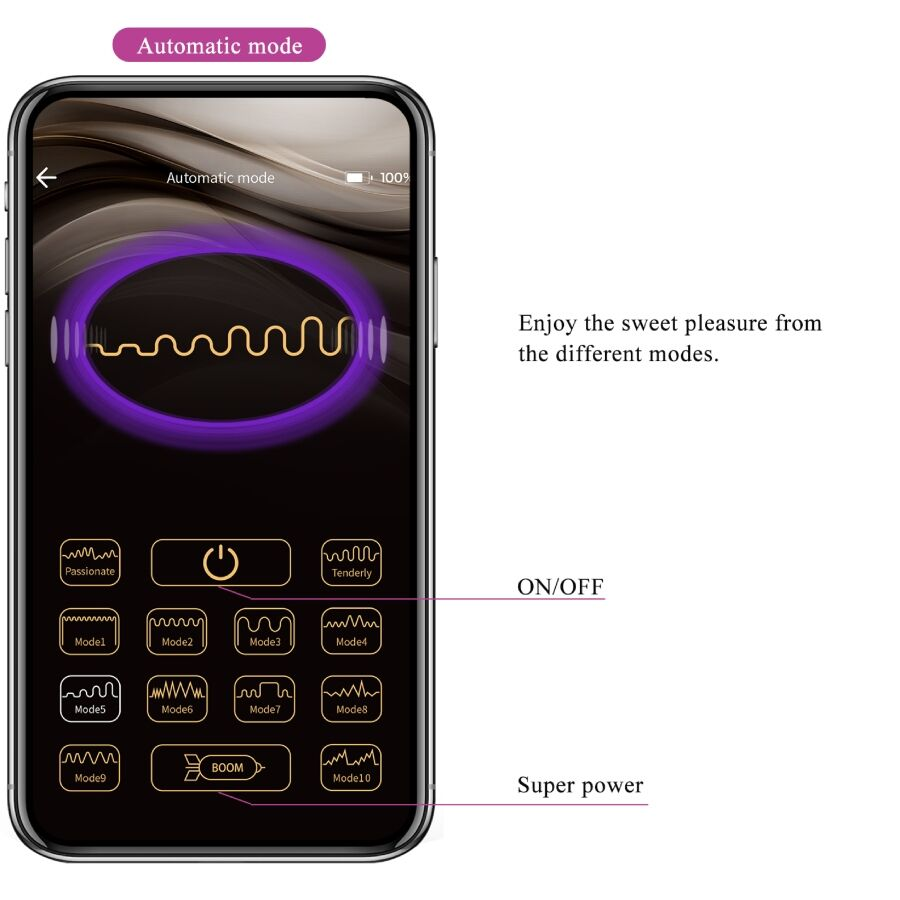 PRETTY LOVE - VIBRADOR CONTROLADO POR APLICATIVO LEVIATHAN ROXO