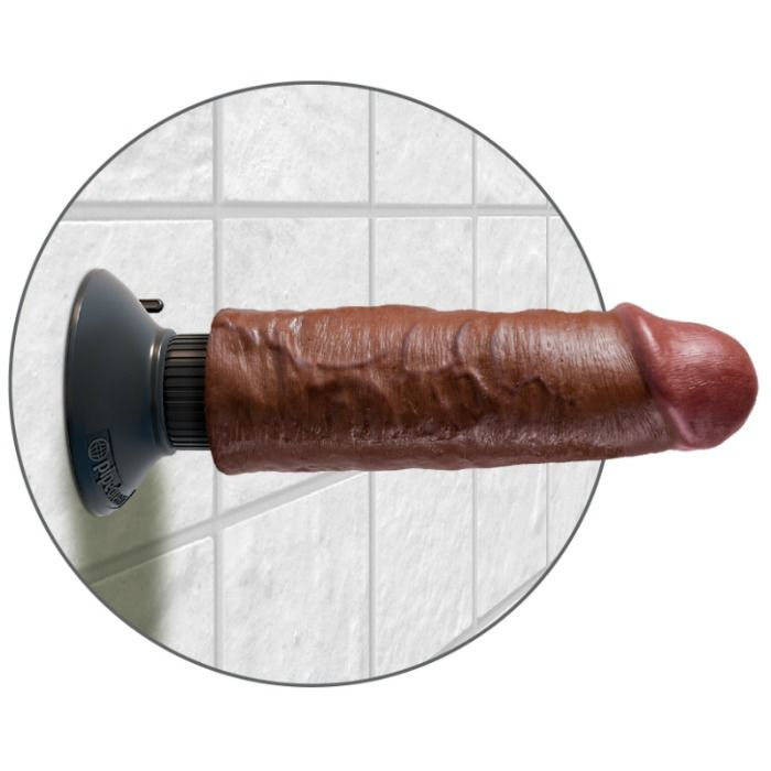 KING COCK - GALO VIBRANTE MARROM 15,24 CM