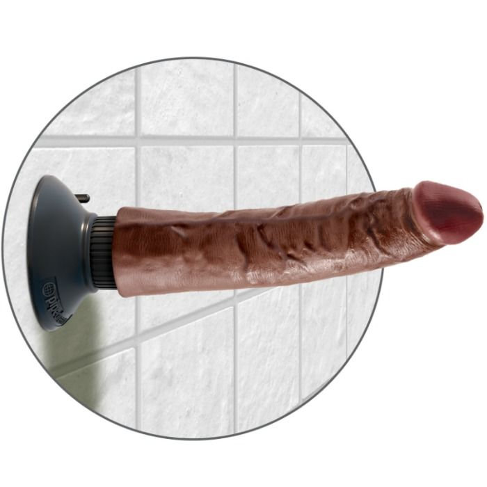 KING COCK - GALO VIBRANTE MARROM 17,78 CM