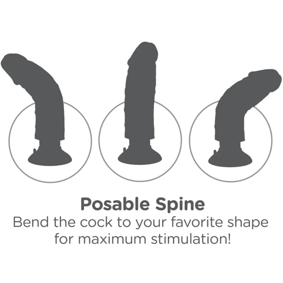 KING COCK - GALO VIBRANTE MARROM 20,32 CM