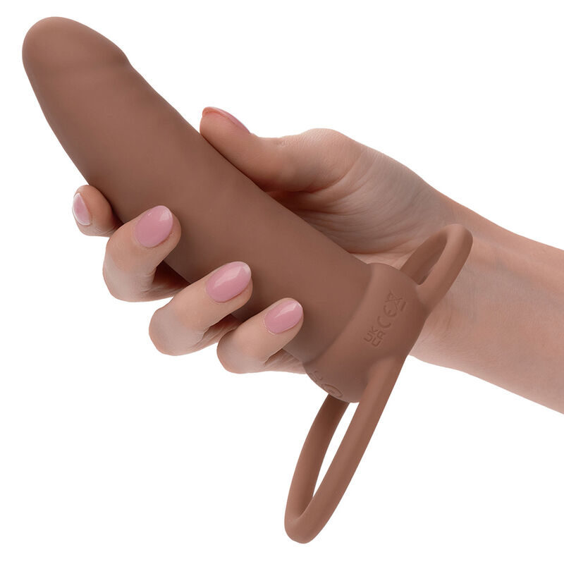 CALEXOTICS - MAXX THICK DUAL PENETRATOR 10 VIBRAÇÕES MARROM