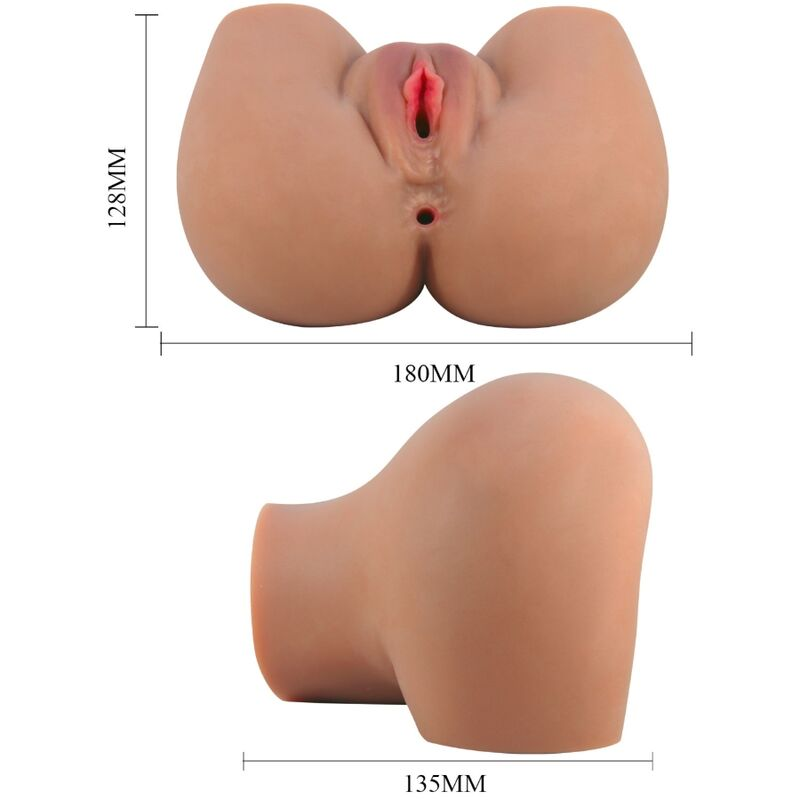 CRAZY BULL - VIBRADOR MILA BUTT COM VAGINA REALISTA E ÂNUS CONTROLE DE CARNE REMOTO