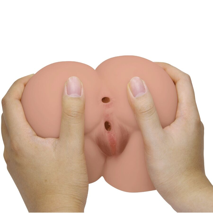 CRAZY BULL - BERNACE ASS VIBRADOR COM VAGINA REALISTA E ÂNUS CARNE CONTROLE REMOTO