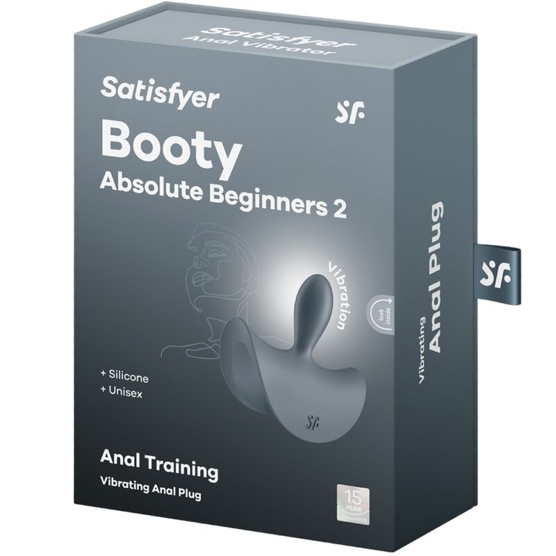 SATISFYER - BOOTY ABSOLUTE BEGINNERS 2 ANAL PLUG VIBRADOR UNISSEXO PRETO