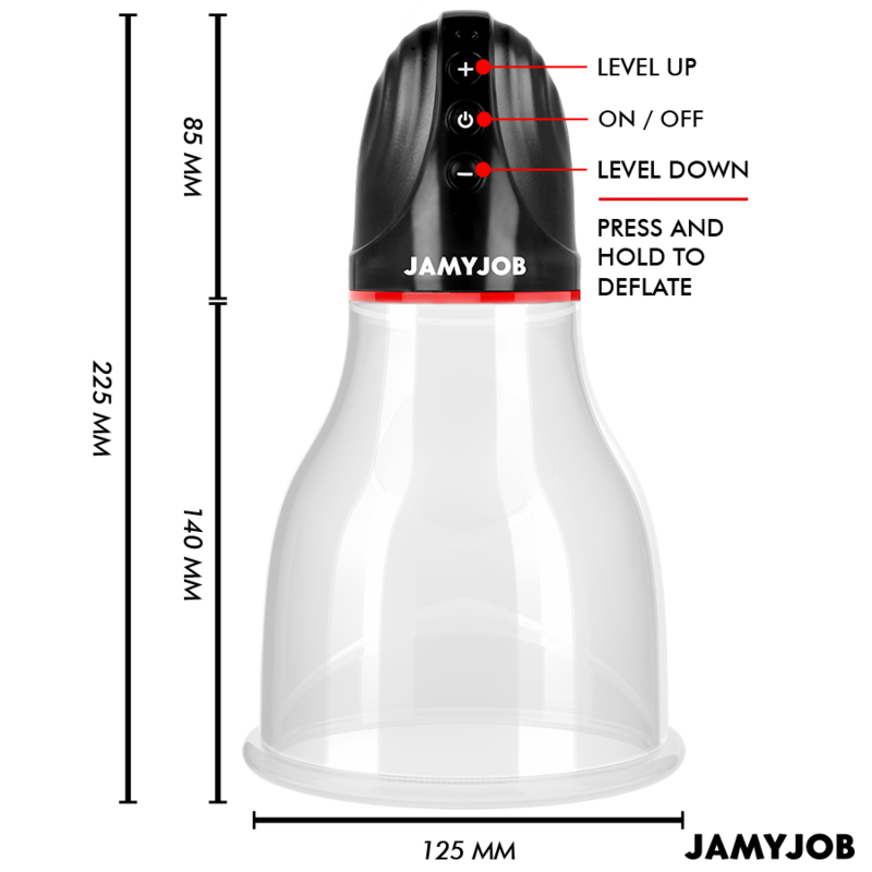 JAMYJOB - BOMBA DE TESTÍCULO AUTOMÁTICA XPAND LITE 3 NÍVEIS DE ONDAS ESTIMULANTES CINZA