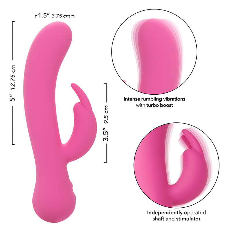 CALEXOTICS - FIRST TIME VIBRADOR COELHO RECARREGÁVEL ROSA