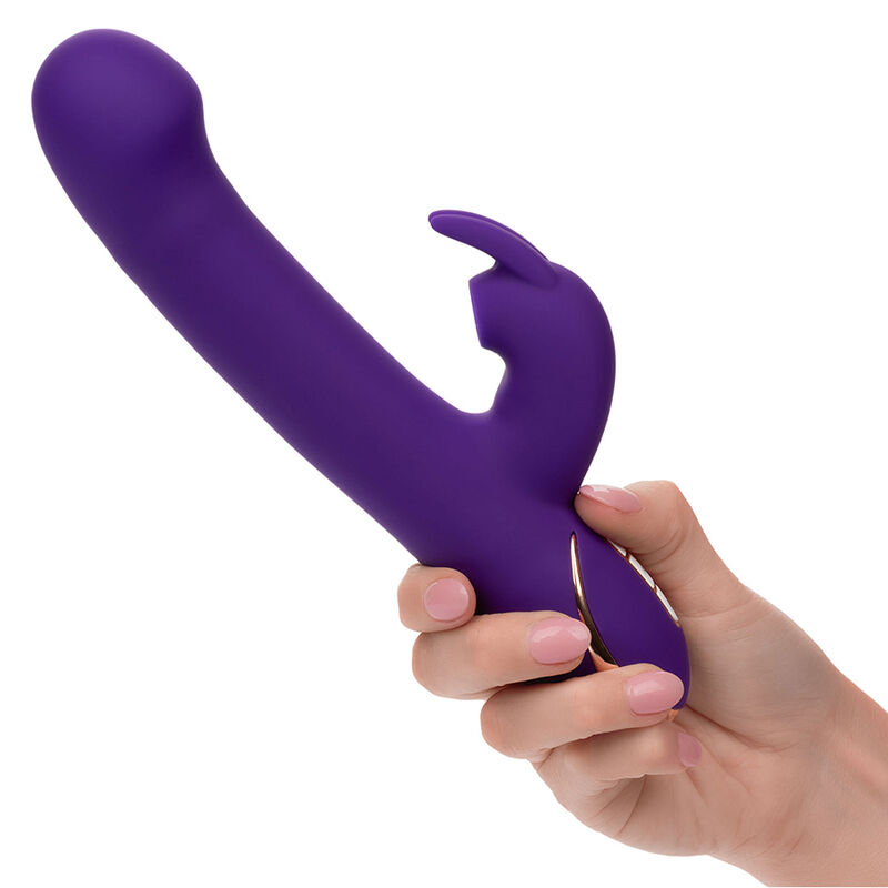 CALEXOTICS - VIBRADOR E ESTIMULADOR JACK RABBIT 7 NÍVEIS DE VIBRAÇÃO E ONDAS ESTIMULANTES AZUL