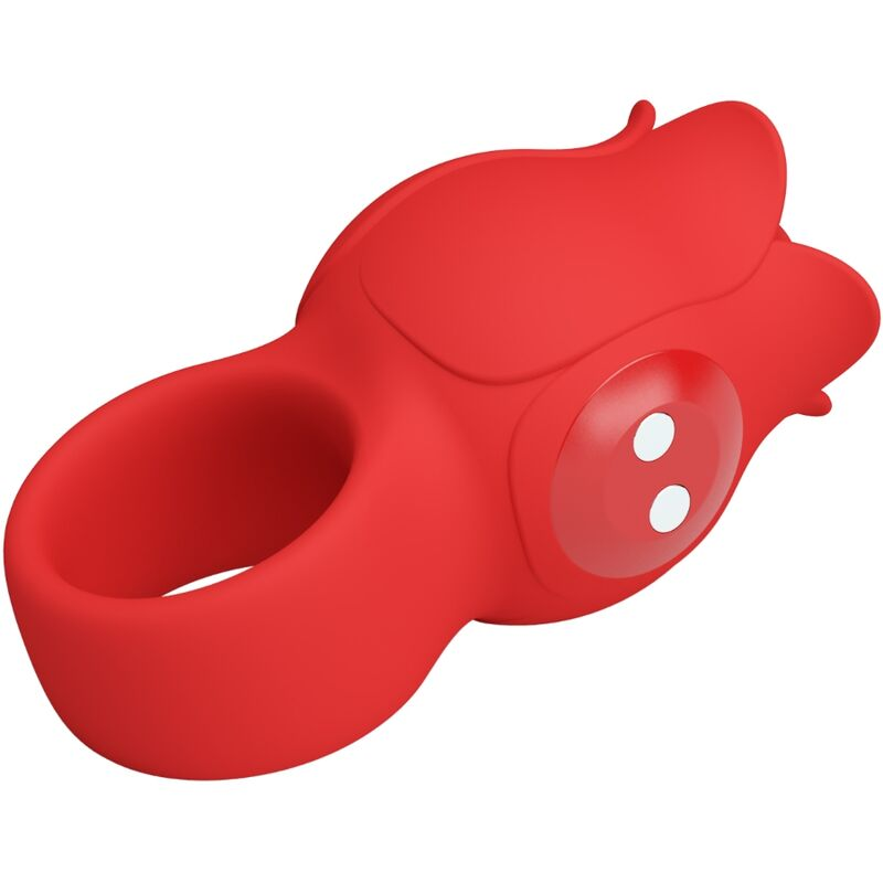 PRETTY LOVE - VIBRADOR DE DEDO EM FORMA DE JAE ROSE 10 VIBRAÇÕES VERMELHO