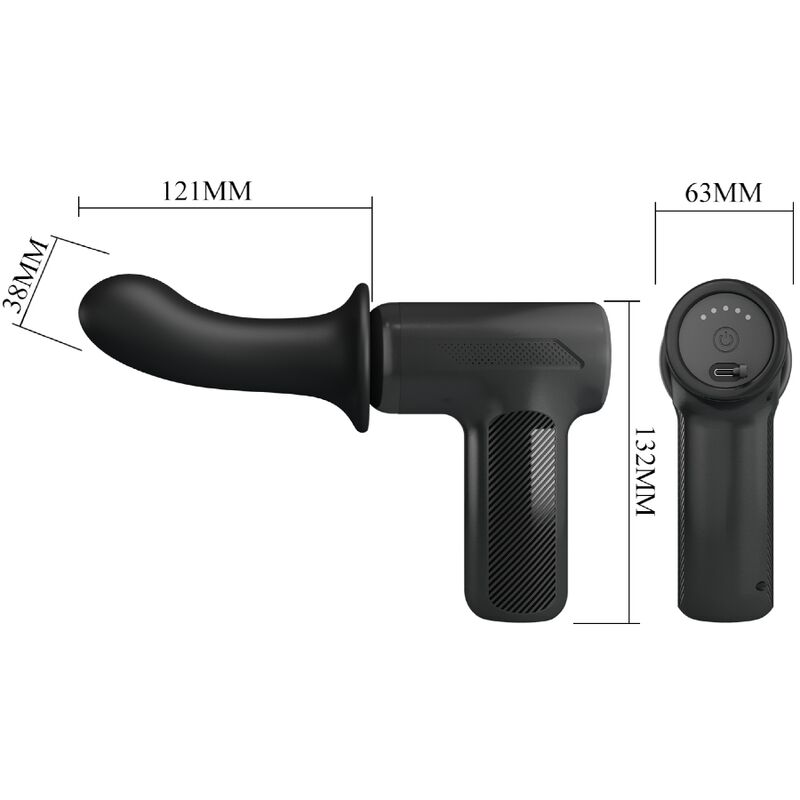 PRETTY LOVE - DJ DOCTOR MASSAGER 5 CONFIGURAÇÕES PRETO