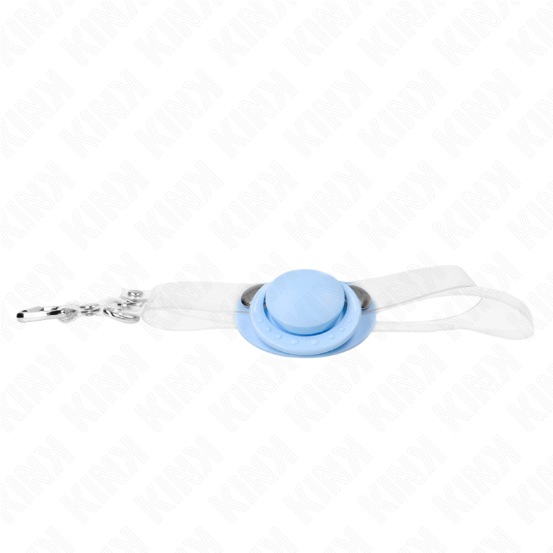KINK - MORDAÇA EM FORMA DE CHUPETA AZUL CLARO 5,5 X 4 CM AJUSTÁVEL 43-60 CM