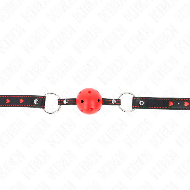 KINK - MORDAÇA DE BOLA VERMELHA OCA DURO MODELO 2 65 X 2,5 CM