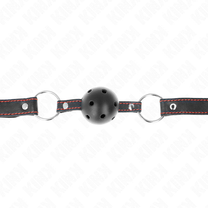 KINK - MORDAÇA DE BOLA PRETA OCA DURO MODELO 2 65 X 2,5 CM