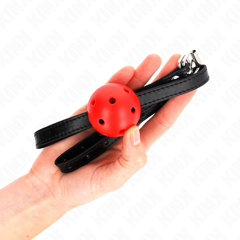 KINK - SIMPLICITY VERMELHO RESPIRÁVEL 4,5 CM BOLA MORDAÇA 62 X 1,5 CM