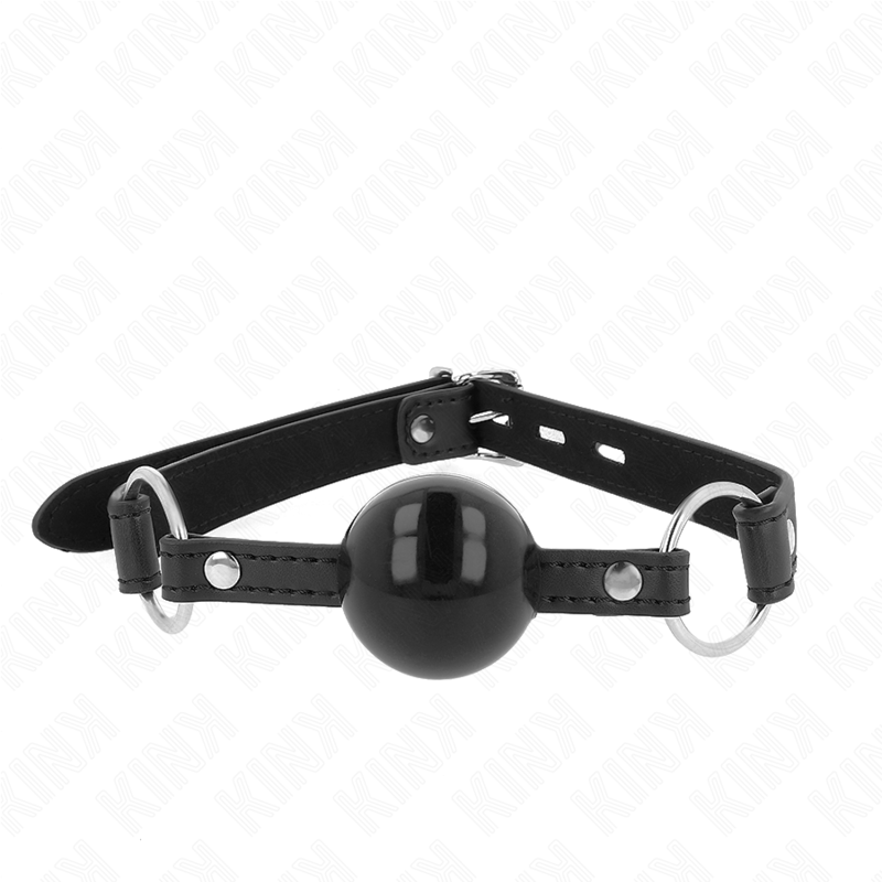 KINK - MORDAÇA BOLA TPE 4 CM COM FECHADURA PRETA 60 X 2 CM