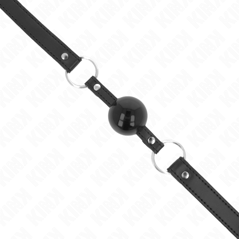 KINK - MORDAÇA BOLA TPE 4 CM COM FECHADURA PRETA 60 X 2 CM