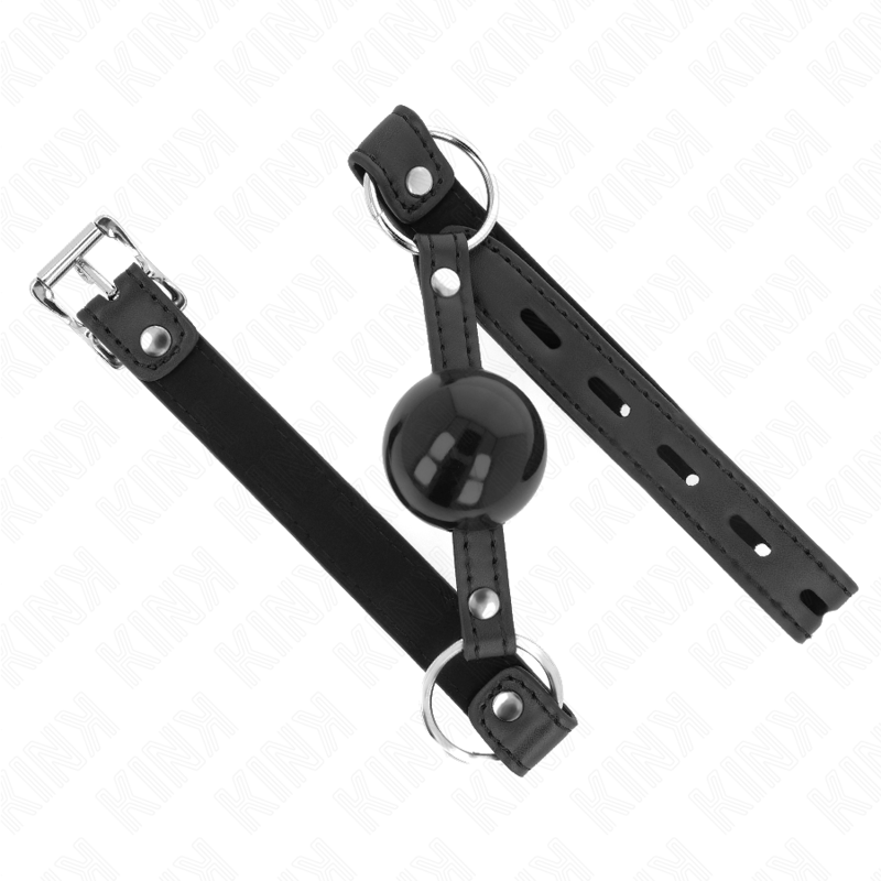 KINK - MORDAÇA BOLA TPE 4 CM COM FECHADURA PRETA 60 X 2 CM