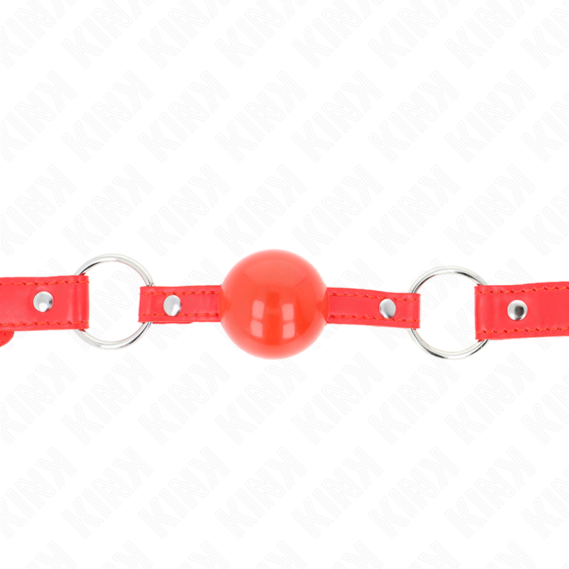 KINK - MORDAÇA BOLA TPE 4 CM COM FECHADURA ROJO 60 X 2 CM