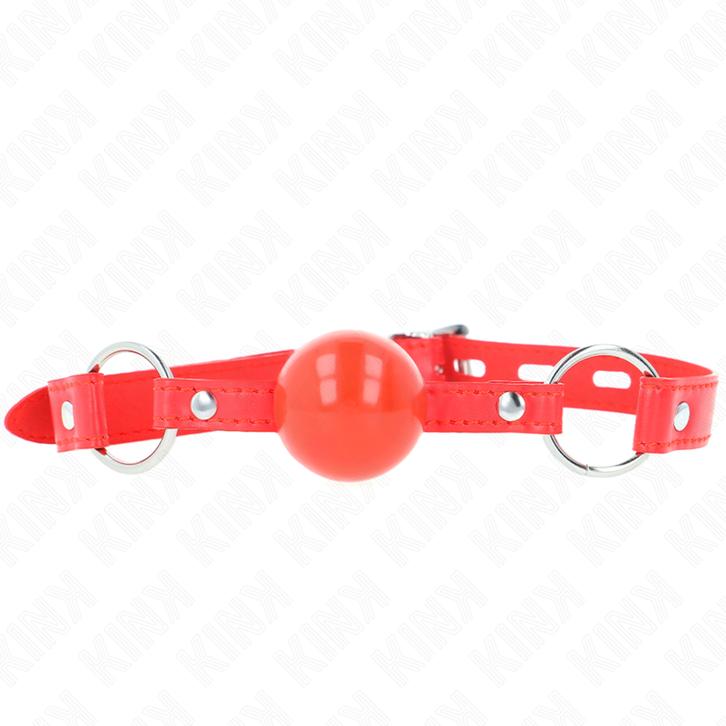 KINK - MORDAÇA BOLA TPE 4 CM COM FECHADURA ROJO 60 X 2 CM