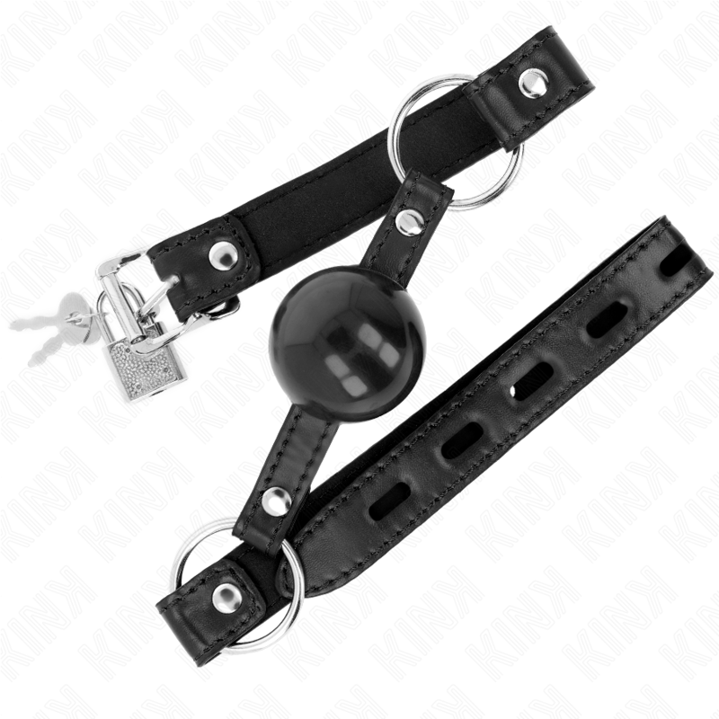 KINK - BOLA TPE PRETA MORDAÇA 4 CM 60 X 2 CM