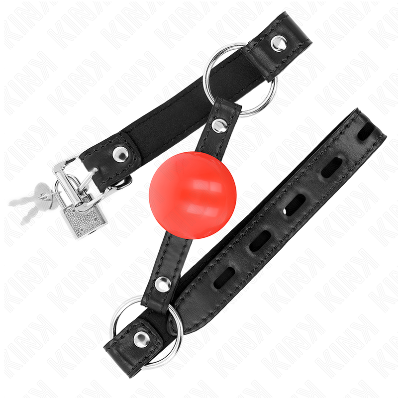 KINK - BOLA TPE VERMELHA MORDAÇA 4 CM 60 X 2 CM