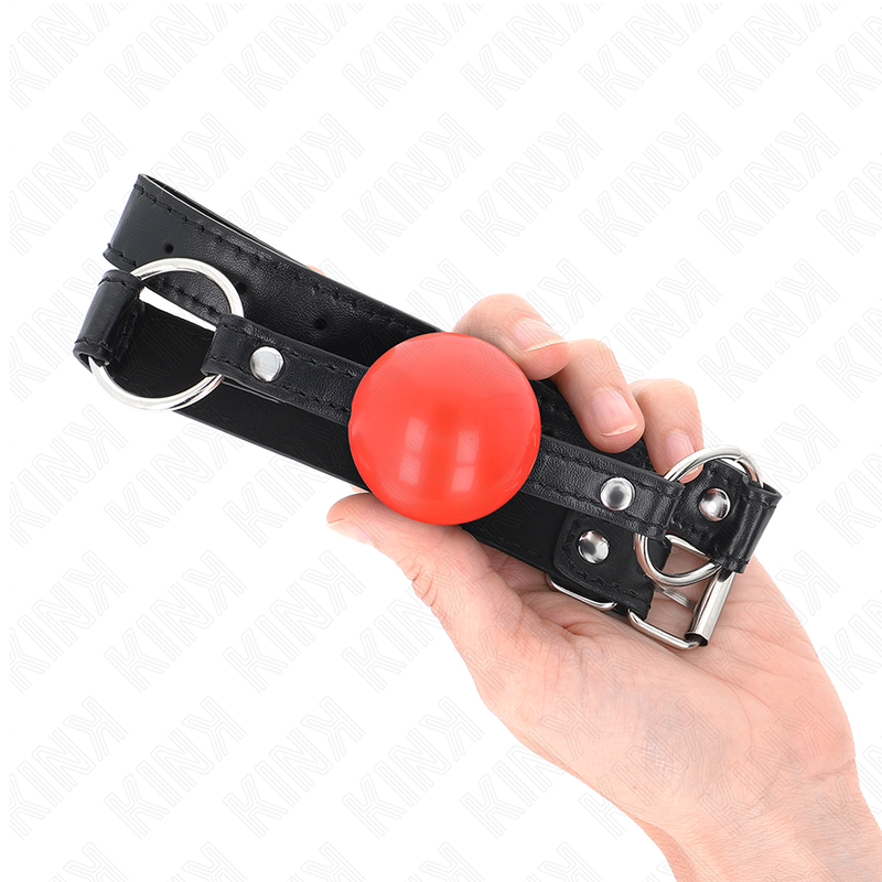 KINK - BOLA TPE VERMELHA MORDAÇA 4 CM 60 X 2 CM
