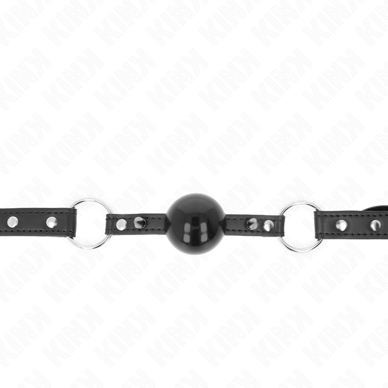 KINK - MORDAÇA BOLA 4 CM COM PONTA REBITE E SNAP LOCK 65 X 2 CM