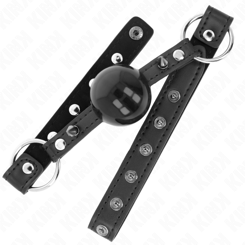 KINK - MORDAÇA BOLA 4 CM COM PONTA REBITE E SNAP LOCK 65 X 2 CM