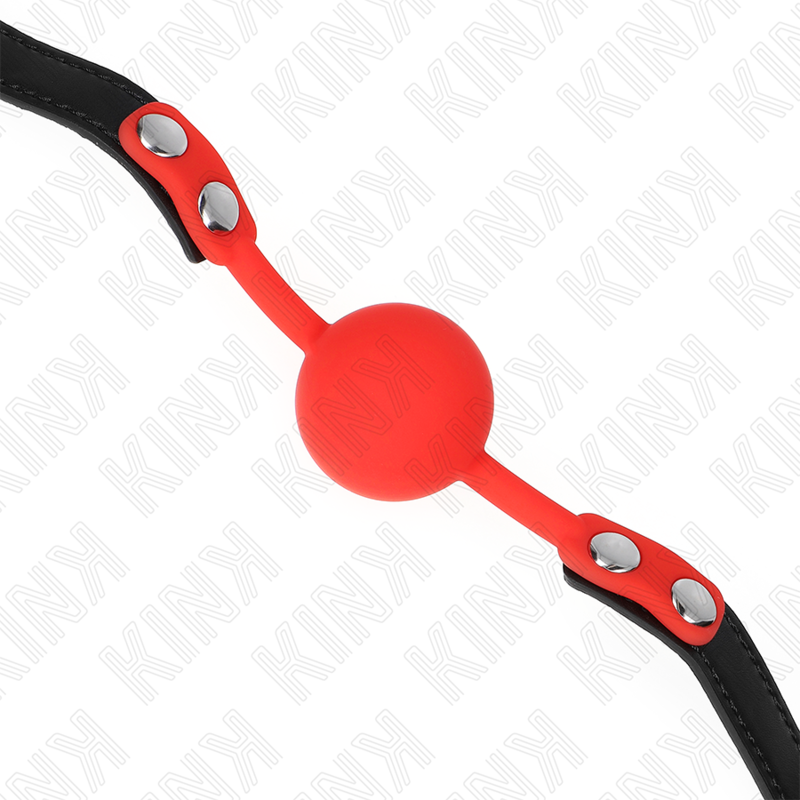 KINK - BOLA SILICONE VERMELHA MORDAÇA 4 CM 60 X 2 CM