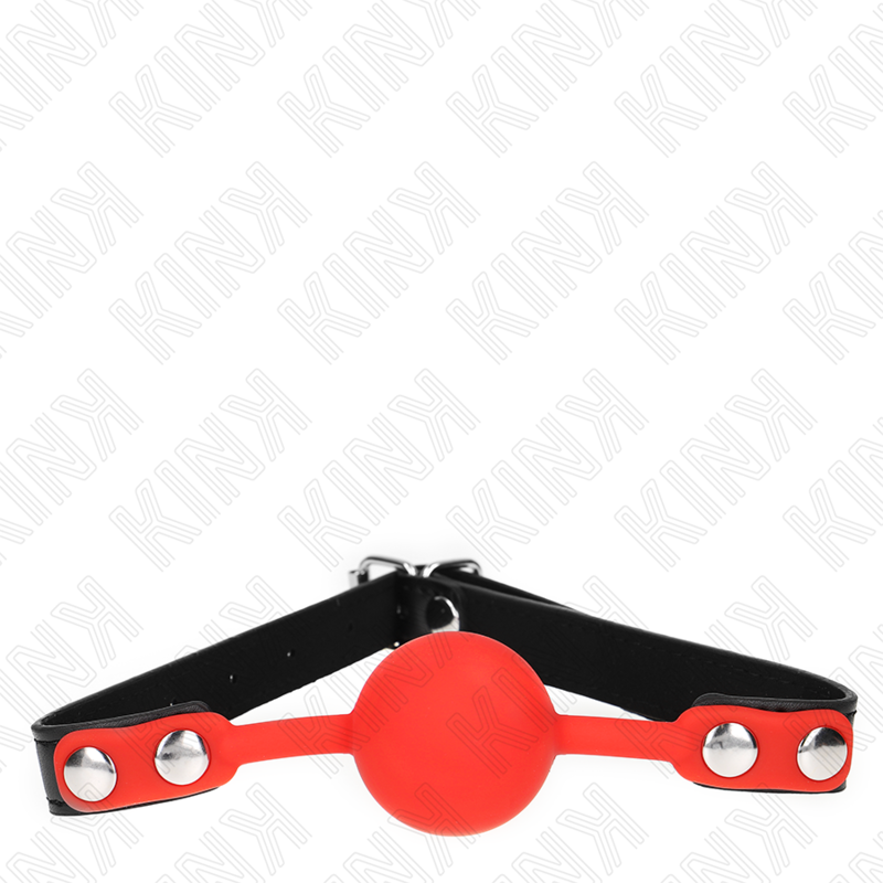 KINK - BOLA SILICONE VERMELHA MORDAÇA 4 CM 60 X 2 CM