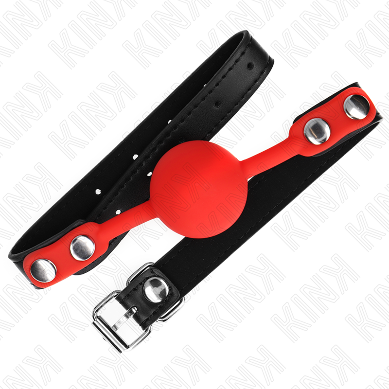 KINK - BOLA SILICONE VERMELHA MORDAÇA 4 CM 60 X 2 CM