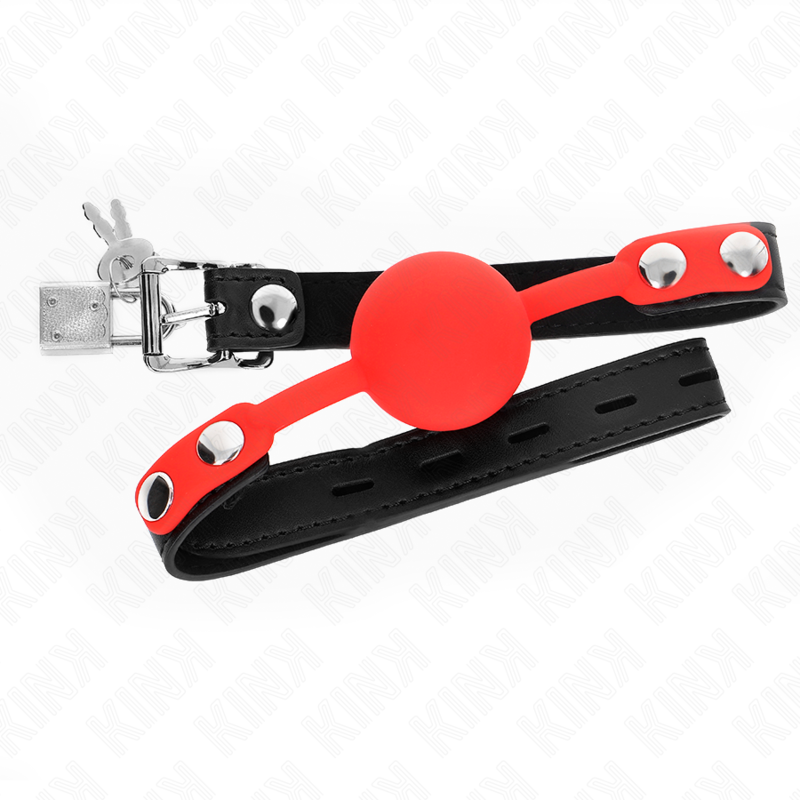 KINK - BOLA SILICONE MORDAÇA 4 CM COM FECHADURA 60 X 2 CM