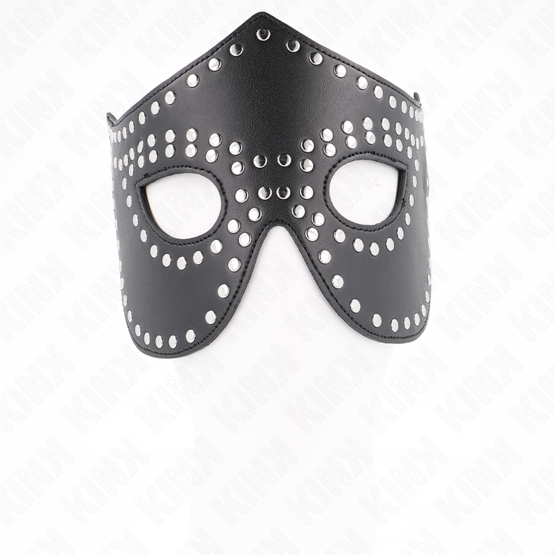 KINK - MÁSCARA DE COURO COM REBITES MODELO 2 30 X 12 CM