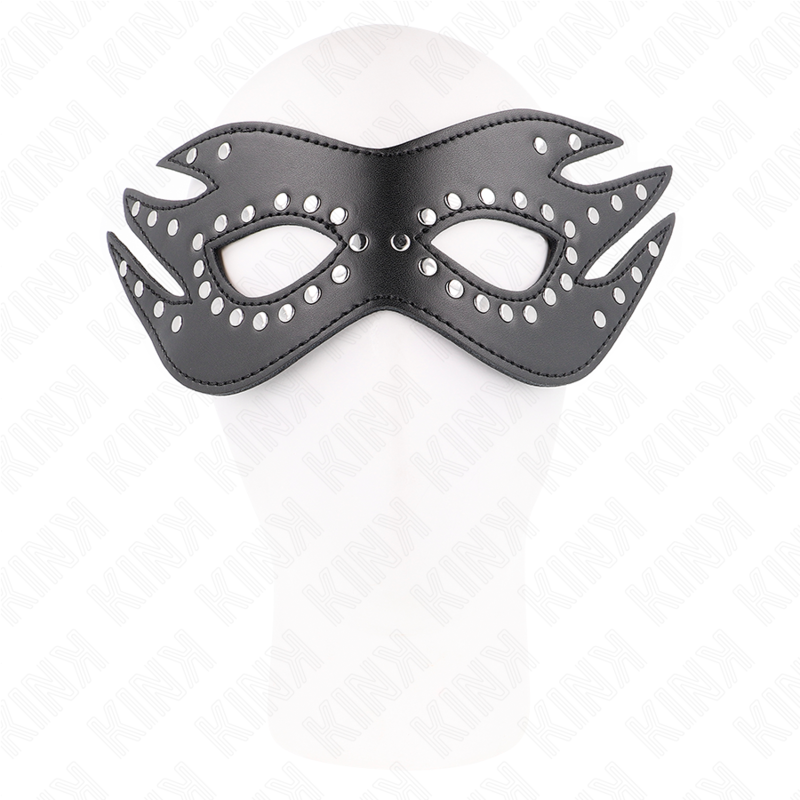 KINK - MÁSCARA DE COURO COM REBITES MODELO 3 26 X 9,5 CM