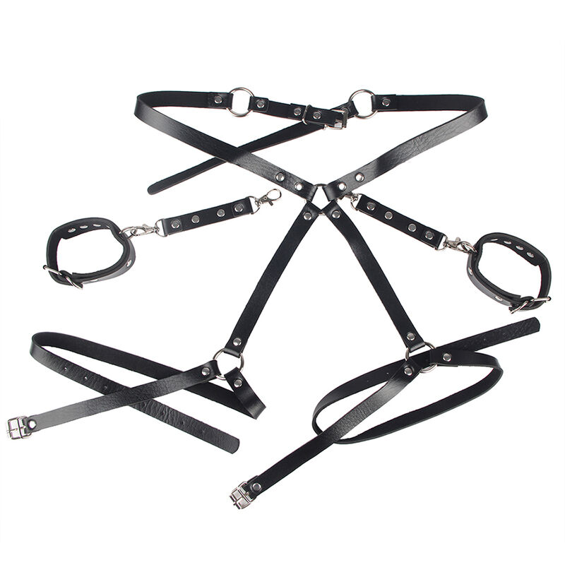 SUBBLIME - 953690 ALGEMAS COM CINTO DE BONDAGE PRETO TAMANHO ÚNICO