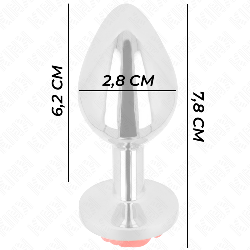 KINK - PLUG ANAL ROSA VERMELHO TAMANHO S