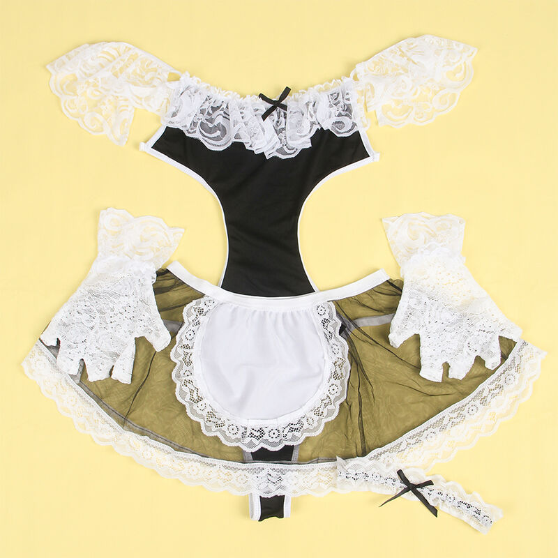 SUBBLIME - 954314 FANTASIA DE EMPREGADA SEXY PRETO/BRANCO L/XL