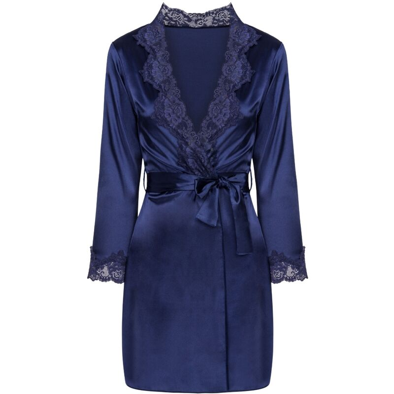 LIVCO CORSETTI FASHION - JACQUELINE LC 90249 ROUPO + CAMISA + CALCINHA AZUL MARINHO L/XL