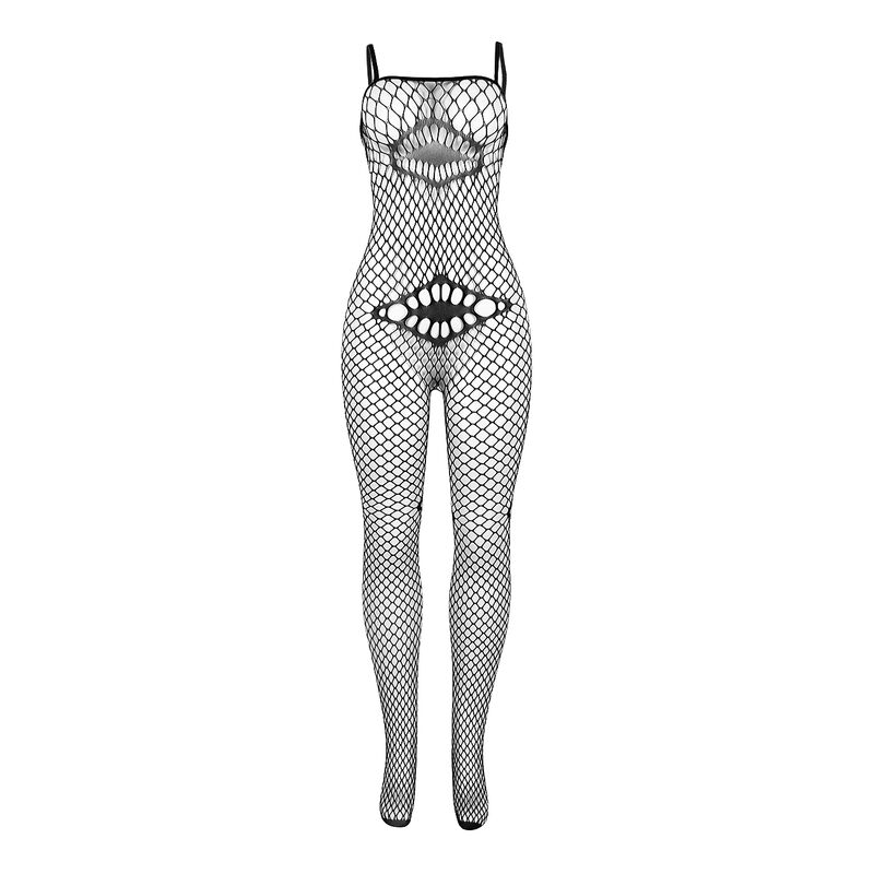 SUBBLIME - 952112 BODYSTOCKING DE REDE COM DETALHES NO PEITO E BARRIGA PRETO TAMANHO ÚNICO