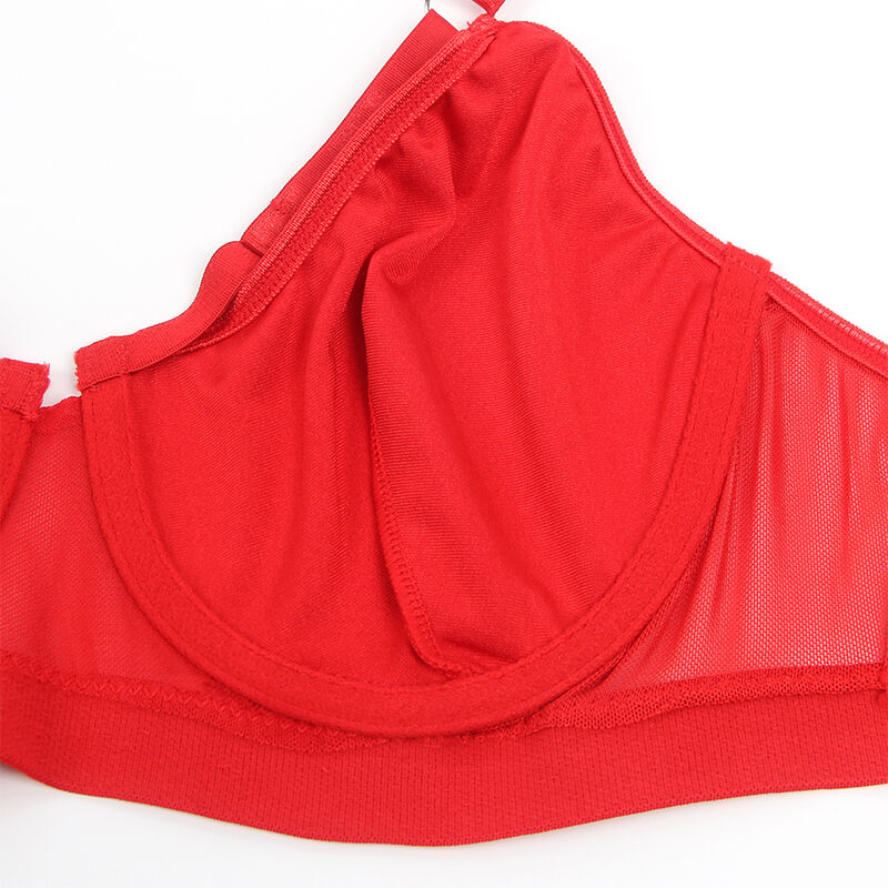 SUBBLIME - 955267 SUTIÃ BONDAGE VERMELHO COM CONJUNTO DE LIGA L/XL