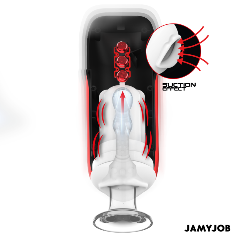 JAMYJOB - BLAZE MASTURBADOR AUTOMÁTICO DE BOCA 5 MODOS ESTIMULANDO ONDAS E VIBRAÇÃO