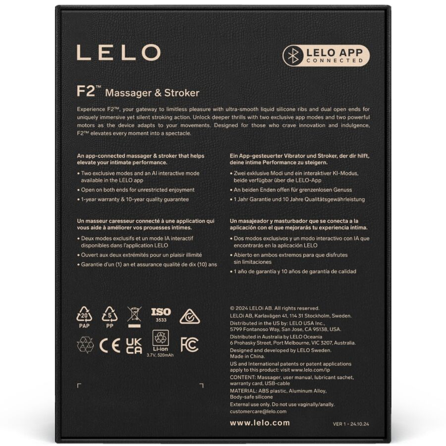 LELO - F2S™ TEAL MASTURBADOR MASCULINO VERMELHO