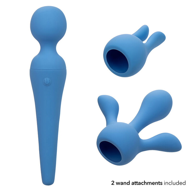 CALEXOTICS - COUTURE KIT VIBRADOR WAND 10 VIBRAÇÕES AZUL