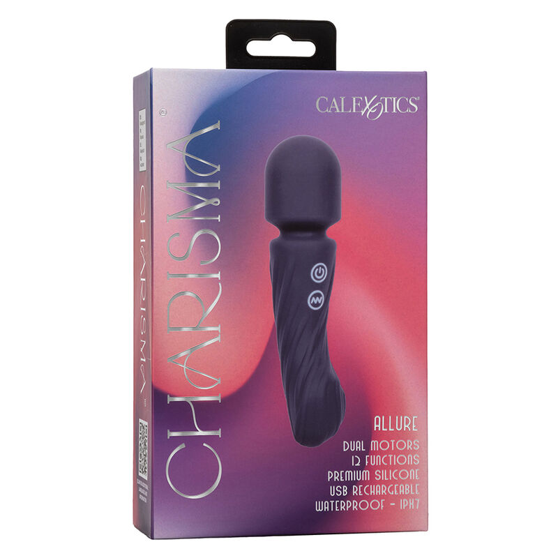 CALEXOTICS - CHARISMA ALLURE MASSAGER DUAL MOTORS 12 FUNÇÕES 17,25 CM X 4,5 CM ROXO