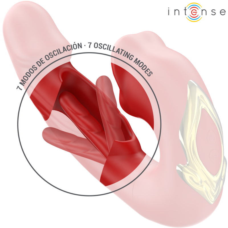INTENSE - NATHY DUPLO VIBRADOR COM BOCA MULTIFUNCIONAL ESTIMULANTE VERMELHO