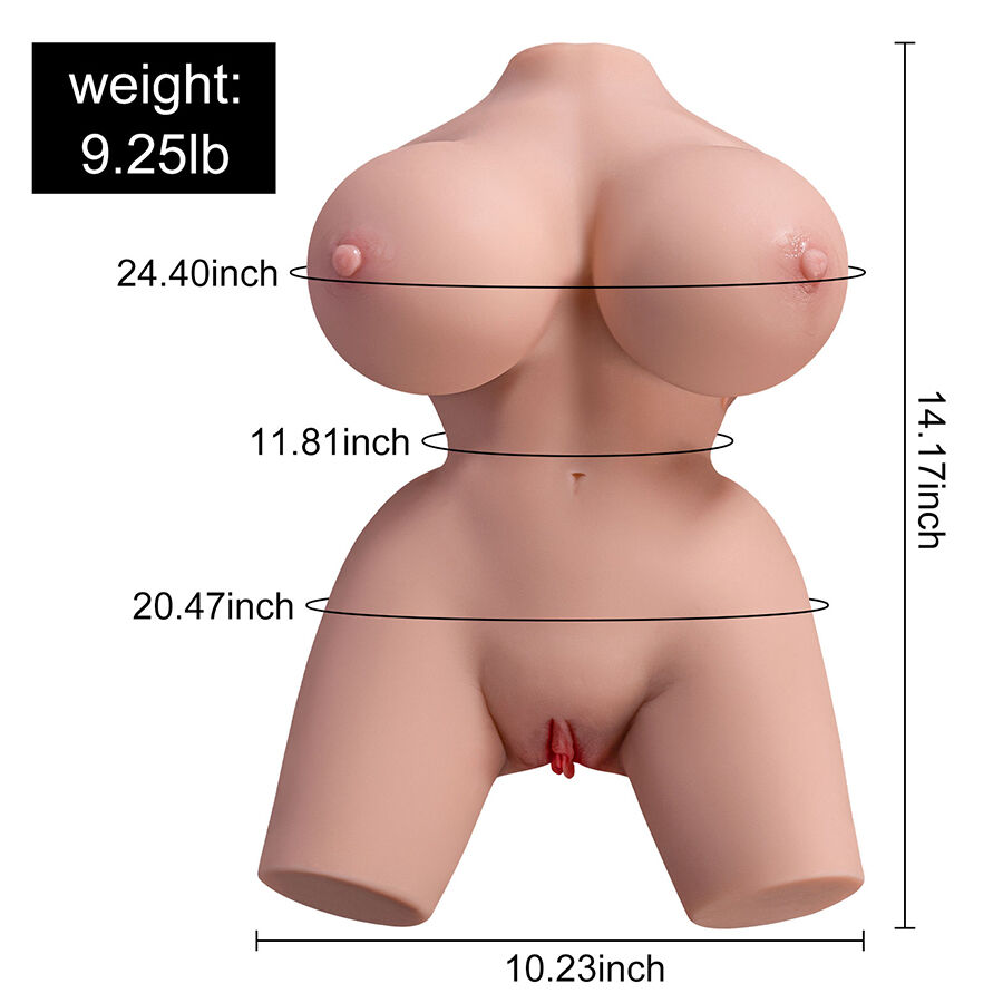 XISE - FRIEDA TRONCO FEMININO REALISTA COM VIBRAÇÃO 36 CM
