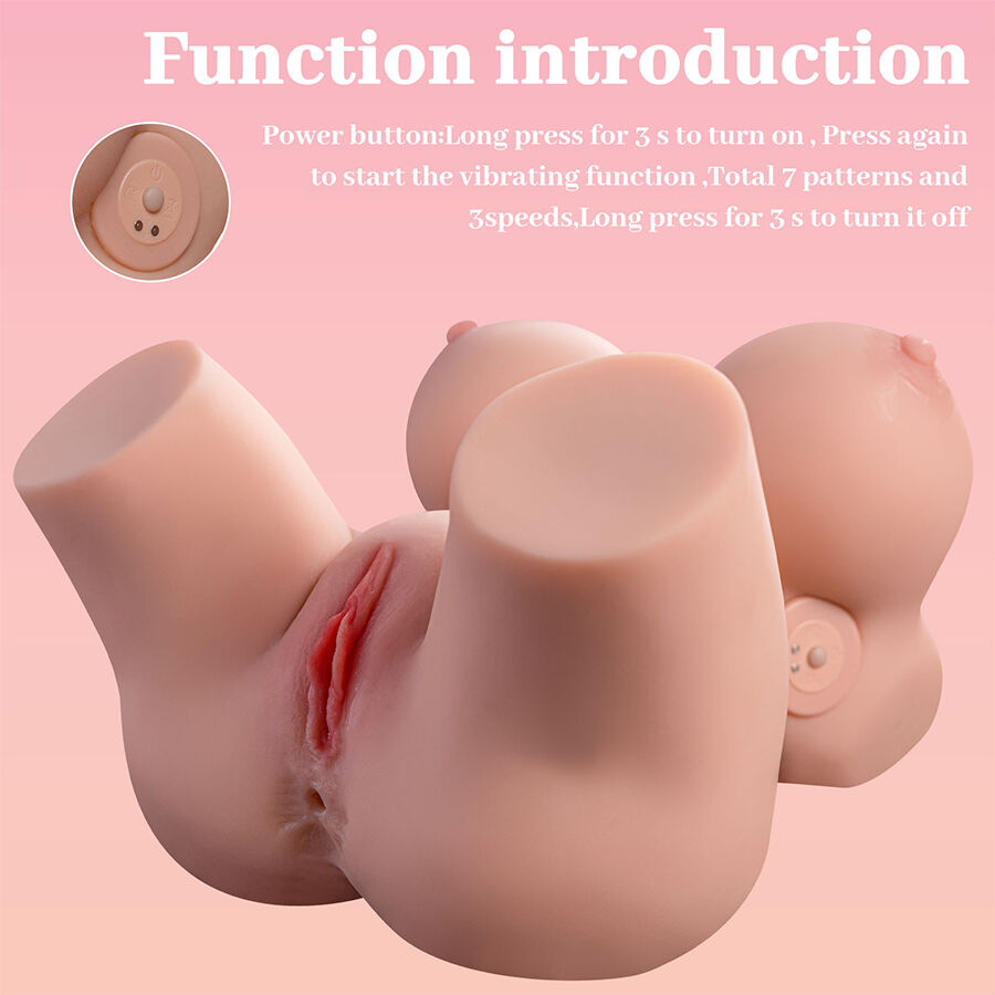 XISE - FRIEDA TRONCO FEMININO REALISTA COM VIBRAÇÃO 36 CM